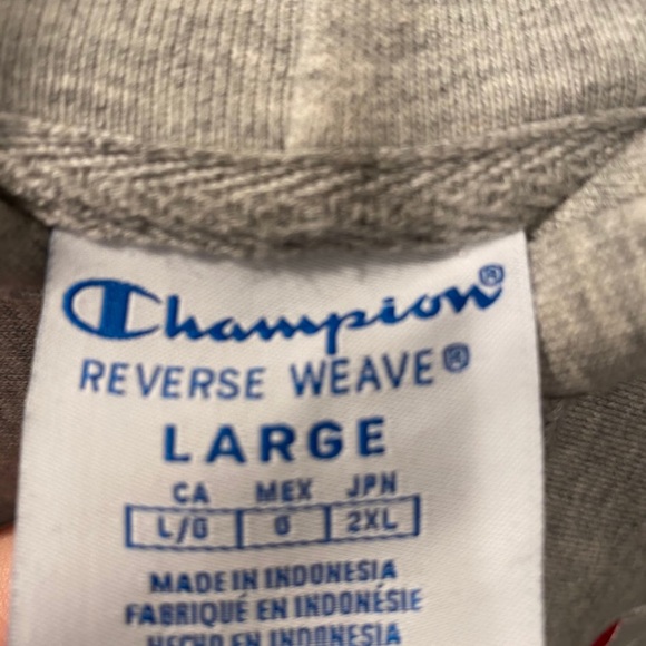 Gray Cropped Champion Sweatshirt Size large - Picture 2 of 2